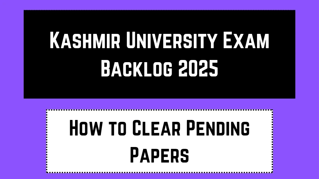 Kashmir University Exam Backlog 2025