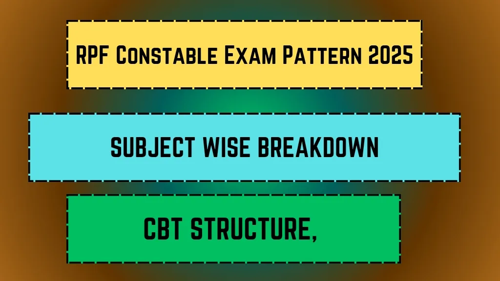 RPF Constable Exam Pattern 2025