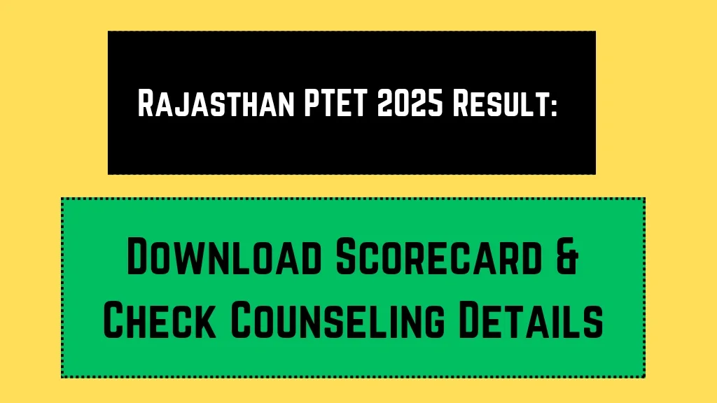 Rajasthan PTET 2025 Result: